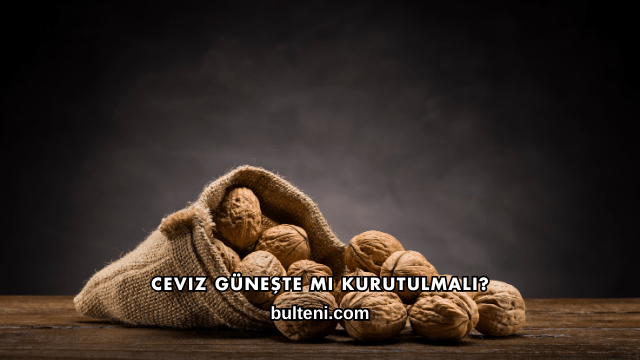 Ceviz Güneşte mi Kurutulmalı?