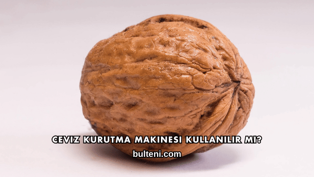 Ceviz Kurutma Makinesi Kullanılır mı?